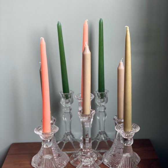 French Crystal Candlesticks,Glass Candleholders, Instant Collection,Gift for Her - Picture 8 of 11